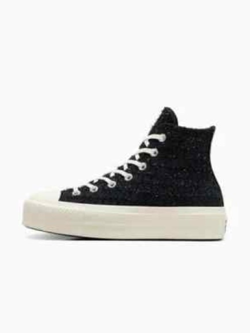 NEW Womens Converse Chuck Taylor All Star Lift Platform Tweed Shimmer Black